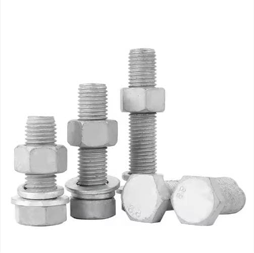Grade 8 High-Strength Hot-Dip Galvanized Hex Head Bolt Set with Nuts