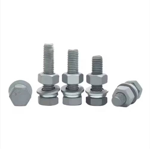 Grade 8 High-Strength Hot-Dip Galvanized Hex Head Bolt Set with Nuts