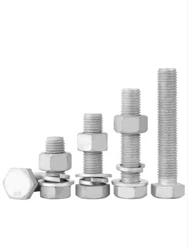 Grade 8 High-Strength Hot-Dip Galvanized Hex Head Bolt Set with Nuts