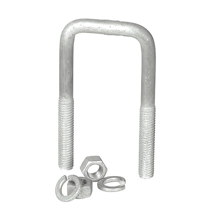 Heavy-Duty HDG Square U-Bolts for Structural Tubing and Solar Frames