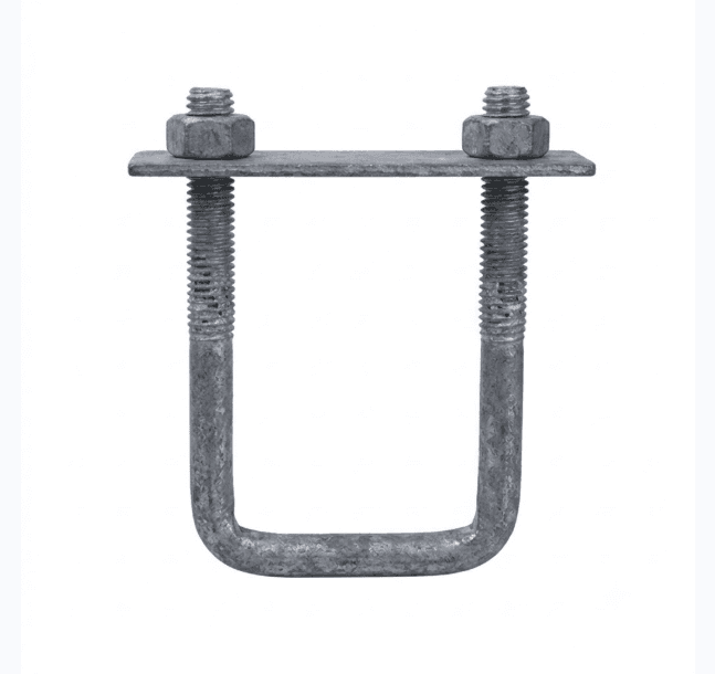 Étriers en U carrés HDG robustes pour tubes de structure et cadres solaires