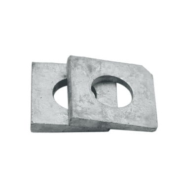 Heavy-Duty HDG Square Beveled Washers for Structural Beams (DIN 434 / 435)