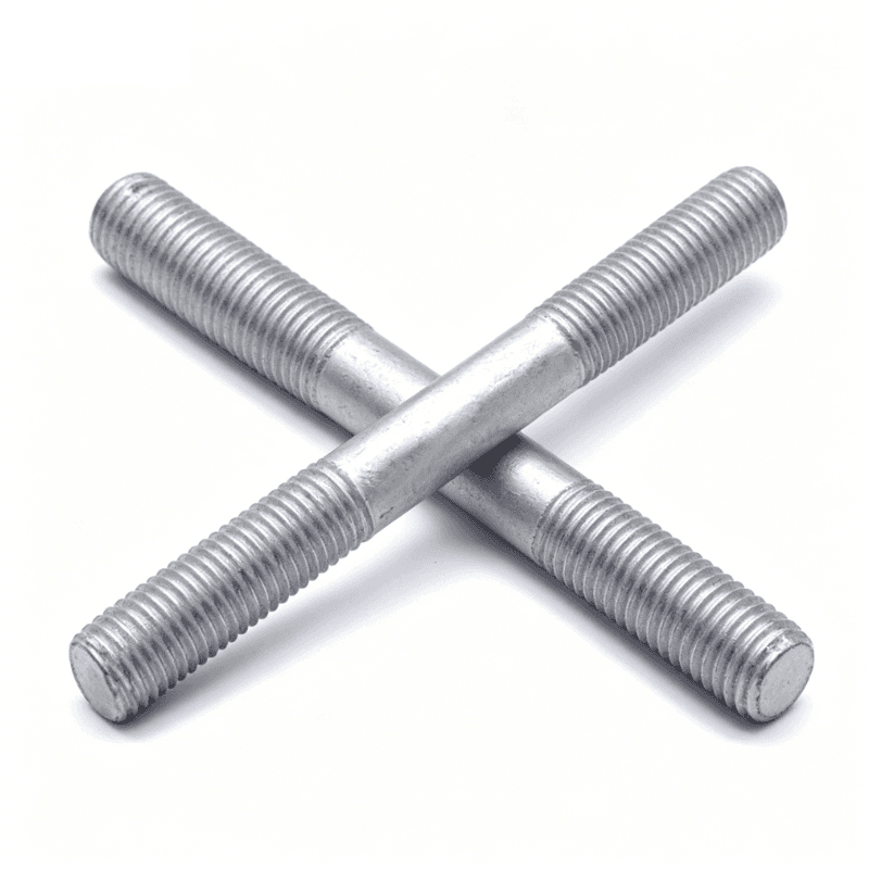 Heavy-Duty HDG Double End Studs for Industrial Flanges (DIN 938 / DIN 939)