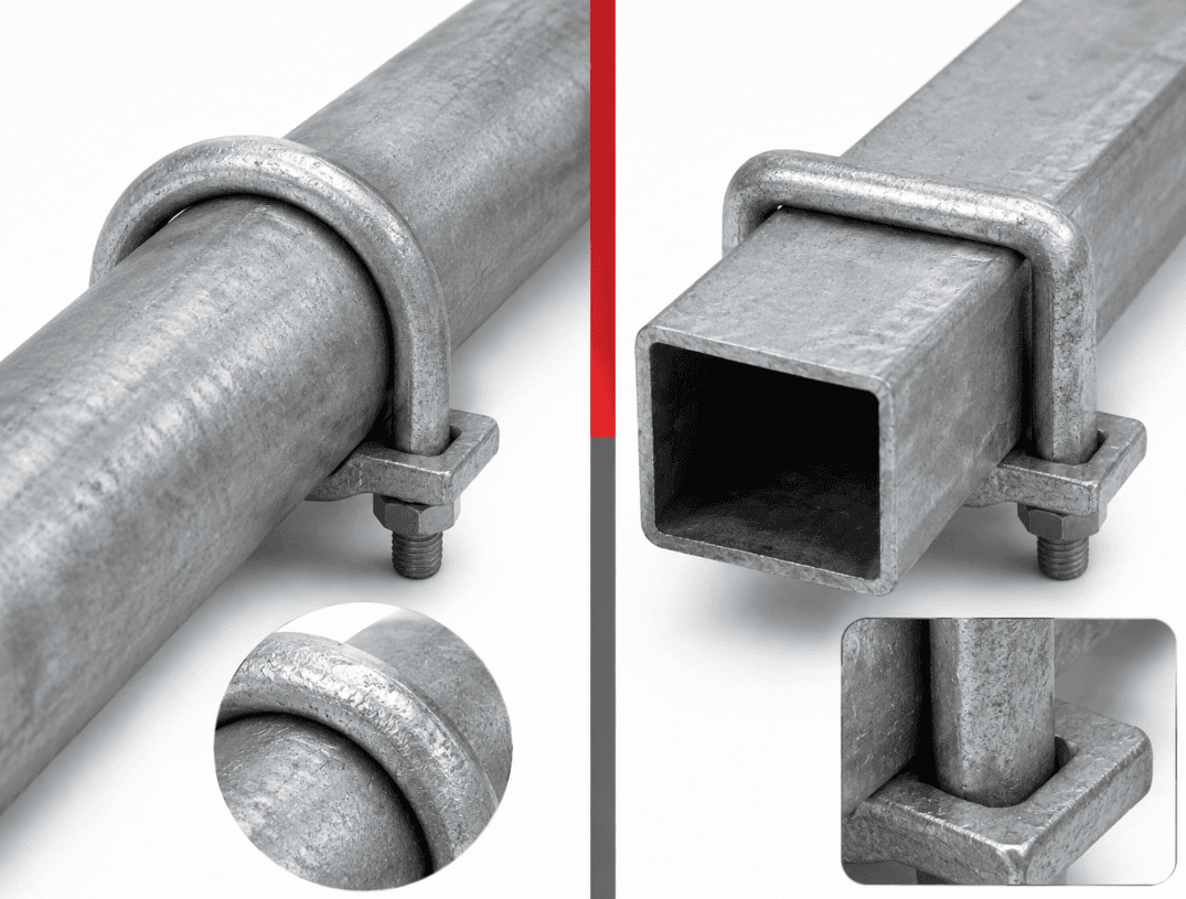 Guide de sélection structurelle des U-boulons HDG ronds vs carrés pour tuyauteries et charpentes