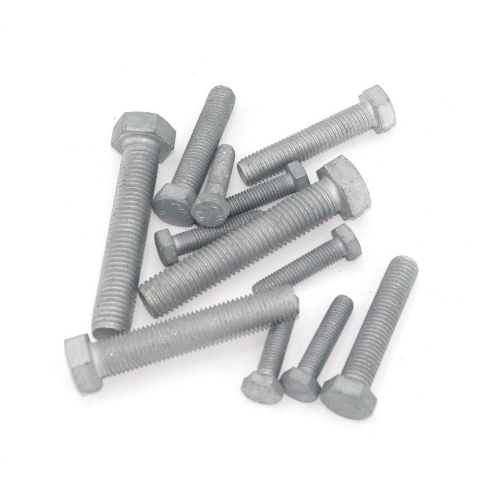 DIN931 DIN933 M16x100 M16x80 Hot Dip Galvanized Carbon Steel Hex Bolts Grade 8.8