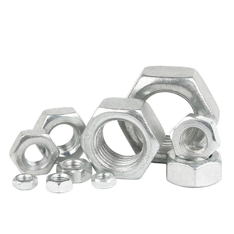 Écrous hexagonaux en acier au carbone DIN934, classe 8.8, zingués, écrous hexagonaux métriques
