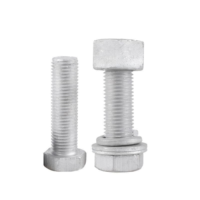 Boulons hexagonaux en acier au carbone M8x40mm M8x45mm DIN933 DIN931, galvanisés à chaud Boulons hexagonaux en acier au carbone M8x40mm M8x45mm DIN933 DIN931, galvanisés à chaud
