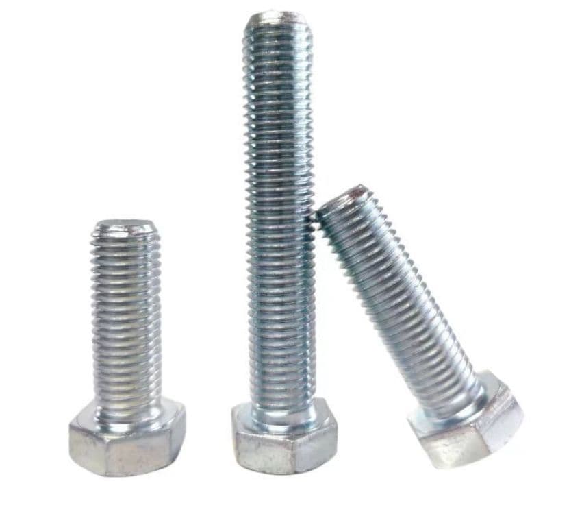 Pernos de Cabeza Hexagonal de Acero al Carbono Galvanizados Grado 6.8 8.8 DIN