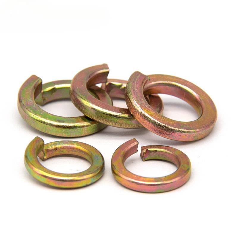 DIN127 Yellow Zinc Plated High Strength Split Spring Lock Washers Grade 8.8