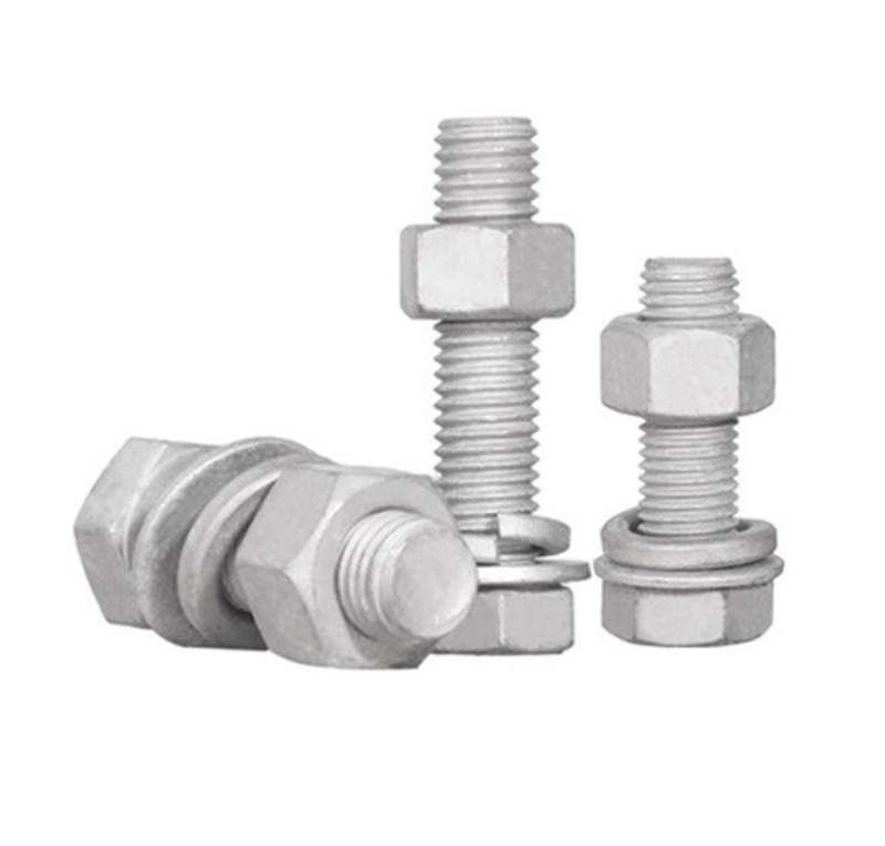 DIN 933 Hot Dip Galvanized Carbon Steel Hex Bolts Grade 8.8 M12 M14 M16 M18 M20