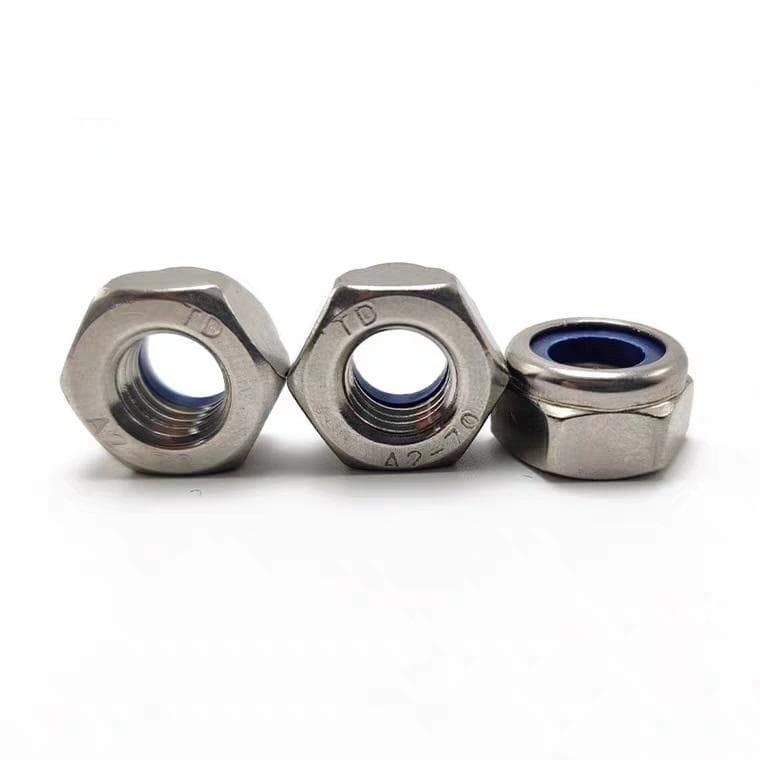 DIN985 Nylon Insert Lock Nuts, 316 Stainless Steel and Carbon Steel Metric Self-Locking Hex Nuts DIN985 Nylon Insert Lock Nuts, 316 Stainless Steel and Carbon Steel Metric Self-Locking Hex Nuts