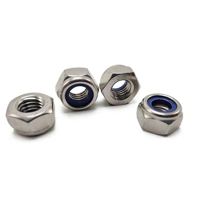 DIN985 Nylon Insert Lock Nuts, 316 Stainless Steel and Carbon Steel Metric Self-Locking Hex Nuts DIN985 Nylon Insert Lock Nuts, 316 Stainless Steel and Carbon Steel Metric Self-Locking Hex Nuts