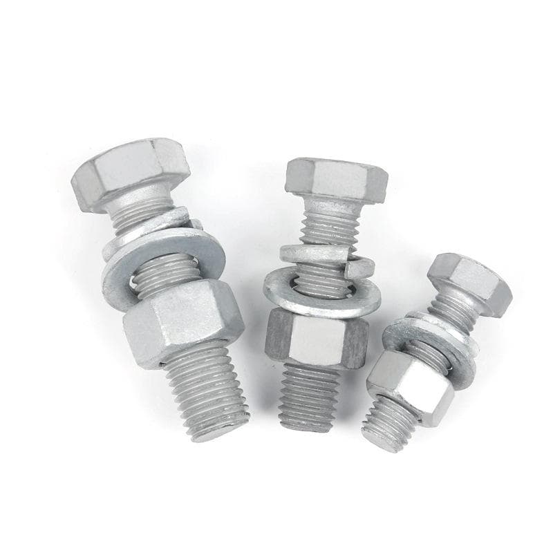 Perno y Tuerca Hexagonal Galvanizados en Caliente, Alta Resistencia Grado 8.8 Perno y Tuerca Hexagonal Galvanizados en Caliente, Alta Resistencia Grado 8.8