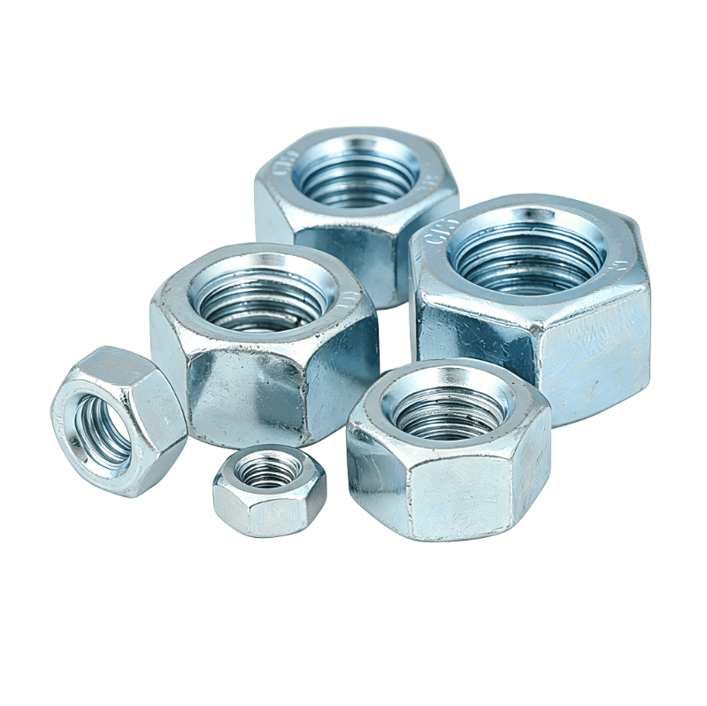 DIN 934 Zinc Plated Black Metric Hex Nuts for Industrial Fastening