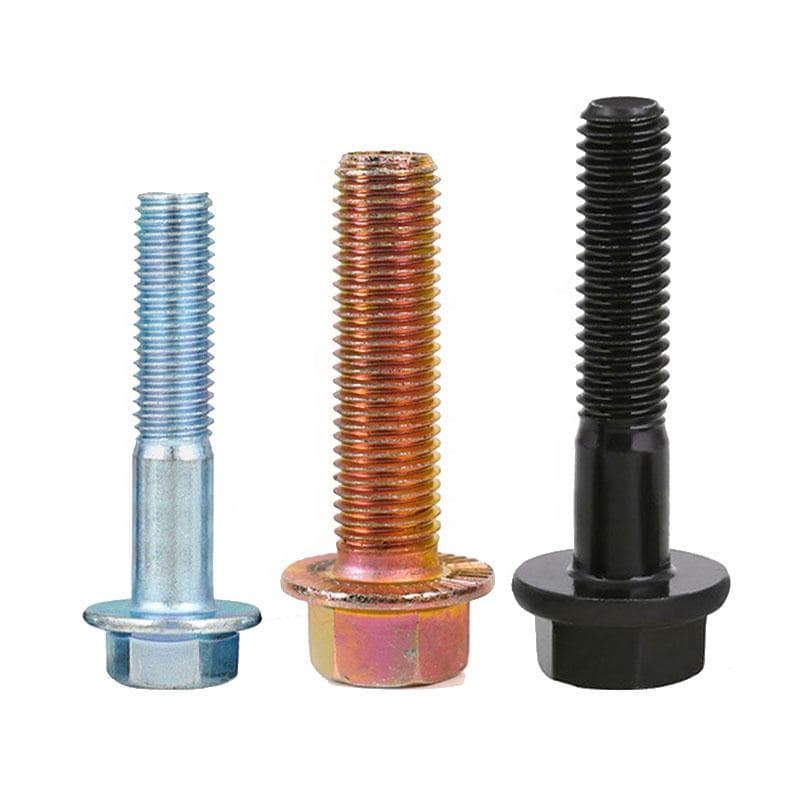 DIN 6921 Hex Flange Bolts M6 M10 M12 Zinc Plated Black Steel Fasteners DIN 6921 Hex Flange Bolts M6 M10 M12 Zinc Plated Black Steel Fasteners