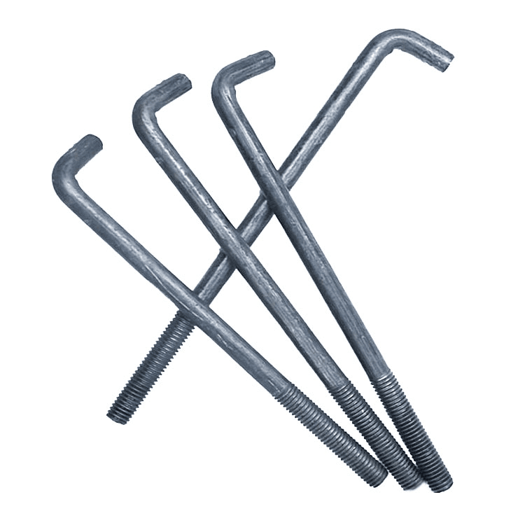 High Quality J Type Anchor Bolts M20 M24 M30 Galvanized Steel Foundation Bolts