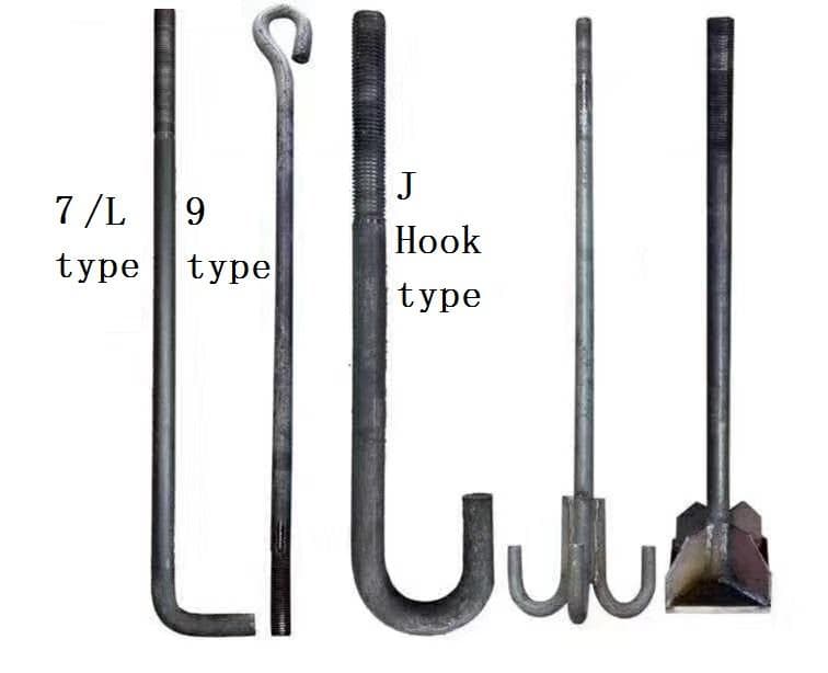 Carbon Steel L Type Anchor Bolts 7 Shape Foundation Bolts DIN Grade 4.8 8.8 10.9 12.9 Carbon Steel L Type Anchor Bolts 7 Shape Foundation Bolts DIN Grade 4.8 8.8 10.9 12.9