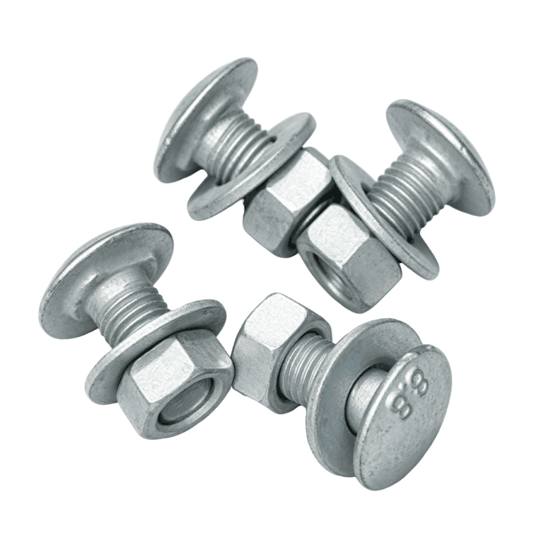 HDG Round Head Guardrail Splice Bolts and Nuts Carbon Steel Grade 4.8 8.8 10.9 12.9 HDG Round Head Guardrail Splice Bolts and Nuts Carbon Steel Grade 4.8 8.8 10.9 12.9