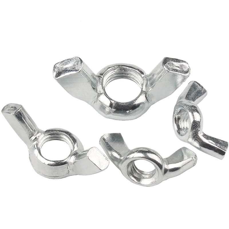 DIN 315 Stainless Steel 201/304 Wing Nuts with Zinc or Black Finish for Industrial and Automotive Applications DIN 315 Stainless Steel 201/304 Wing Nuts with Zinc or Black Finish for Industrial and Automotive Applications