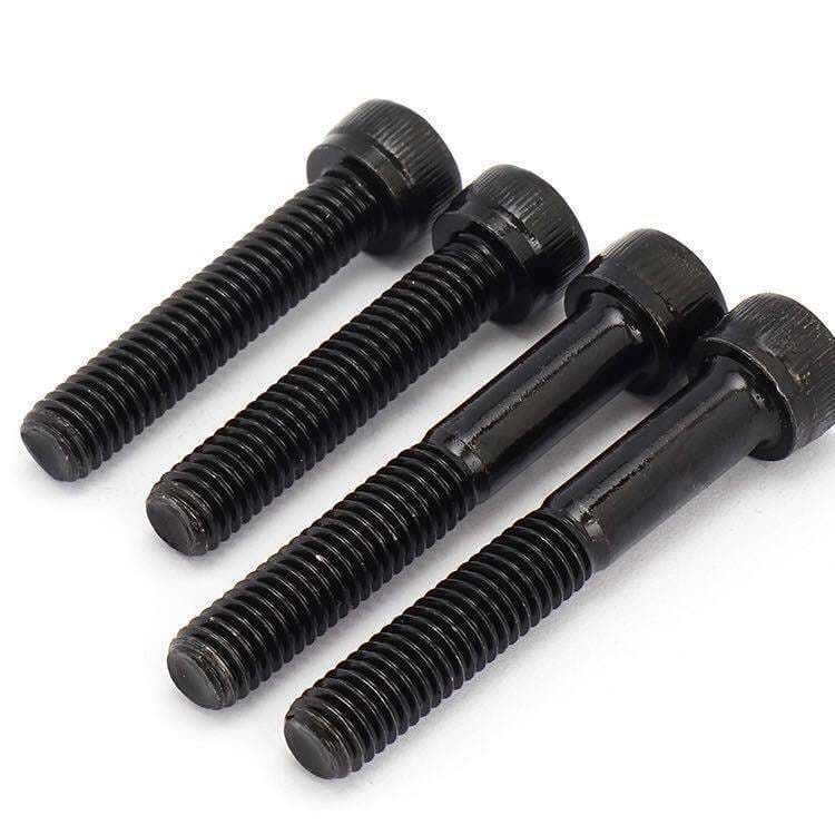 Pernos de Cabeza Hueca Hexagonal DIN912, Acero al Carbono 4.8 8.8 10.9 12.9, Sujetadores Negros y Galvanizados